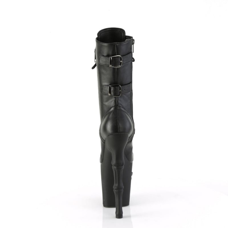 Pleaser Rapture-1047 Vegan Leather Laarzen Dames Zwart | TIKXE-BE