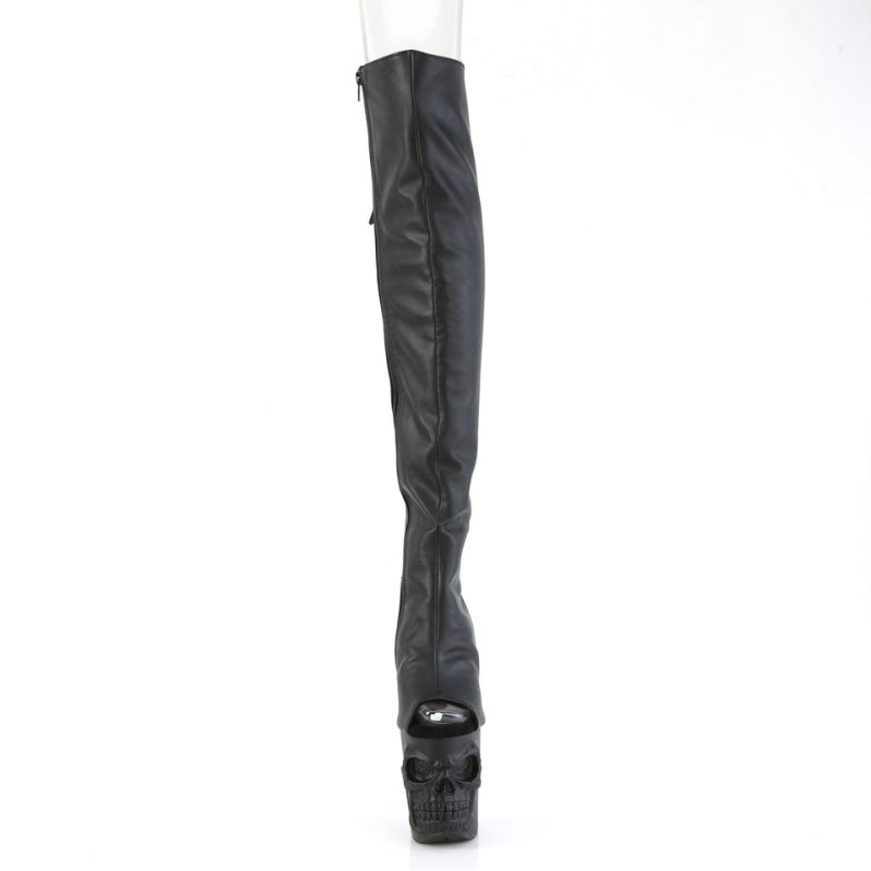 Pleaser Rapture-3019 Vegan Leather Hoge Hakken Dames Zwart | SMVDF-BE