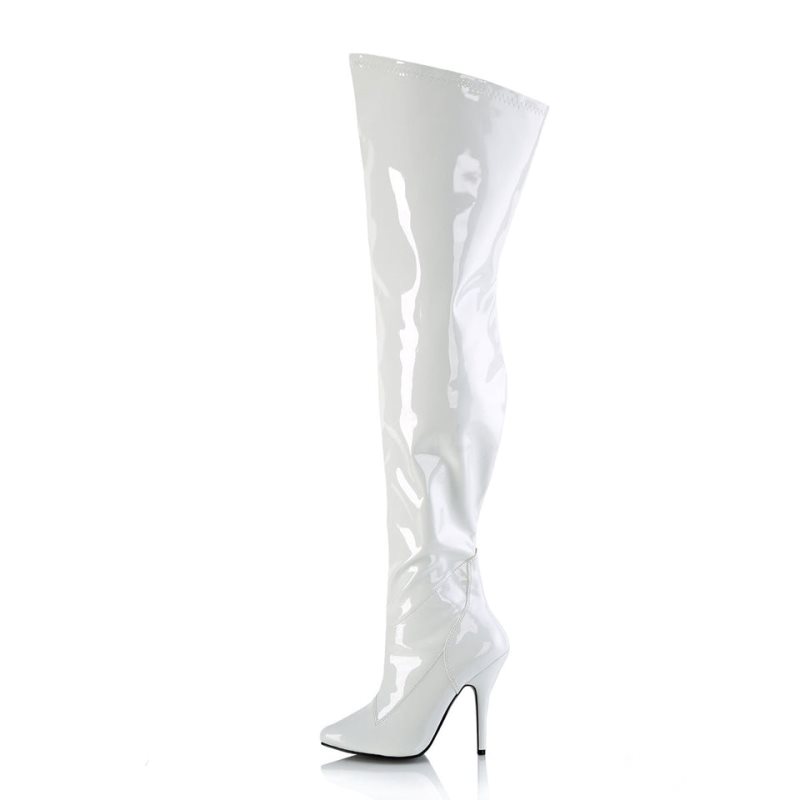 Pleaser Seduce-3000WC Hoge Hakken Dames Wit | GRLED-BE