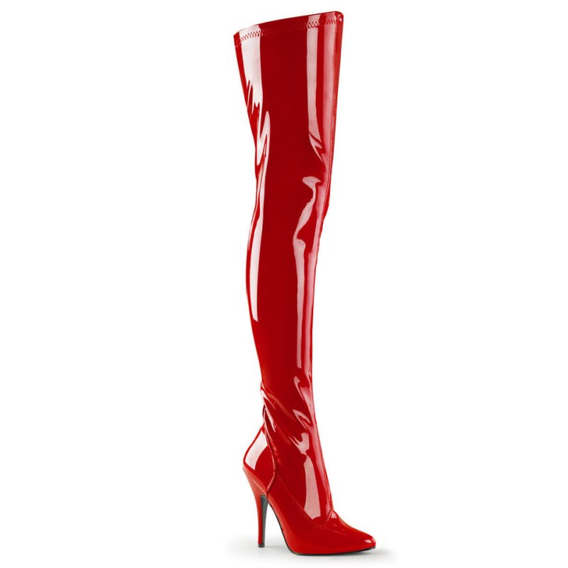 Pleaser Seduce-3000 Hoge Hakken Dames Rood | FHURG-BE