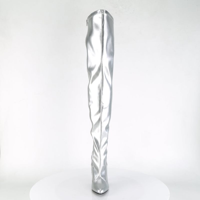 Pleaser Seduce-3000 Hoge Hakken Dames Zilver | HTXEQ-BE