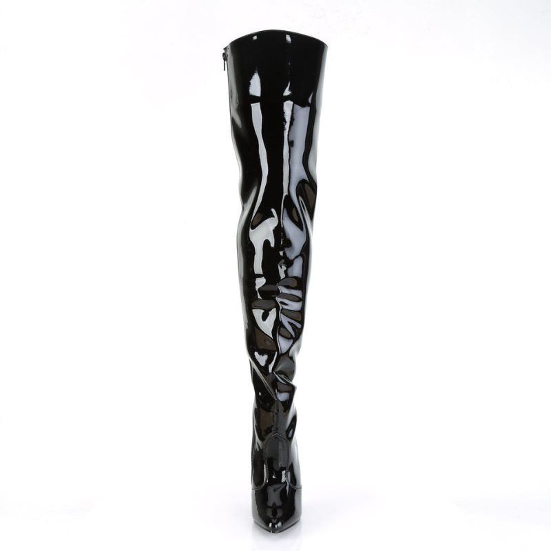 Pleaser Seduce-3010 Hoge Hakken Dames Zwart | EYAXT-BE