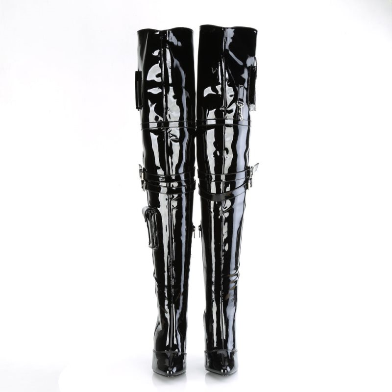 Pleaser Seduce-3019 Hoge Hakken Dames Zwart | ZLVDS-BE