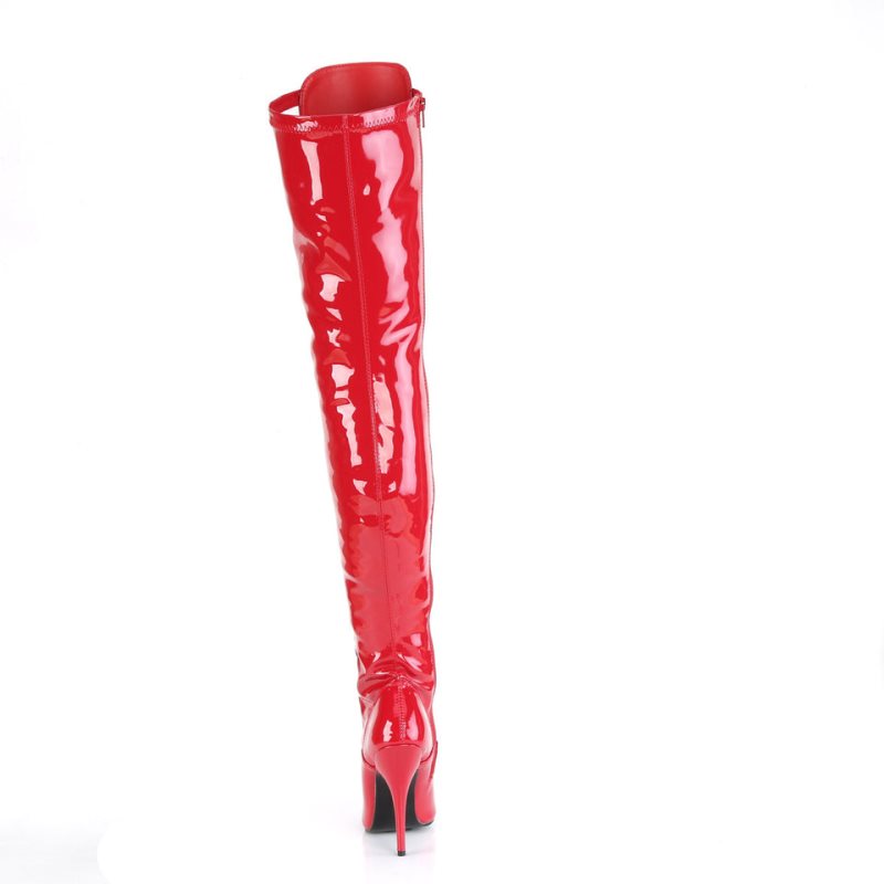 Pleaser Seduce-3024 Hoge Hakken Dames Rood | GBMKW-BE