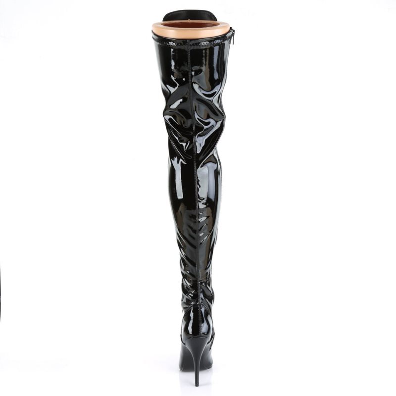 Pleaser Seduce-3024 Hoge Hakken Dames Zwart | NKFTE-BE