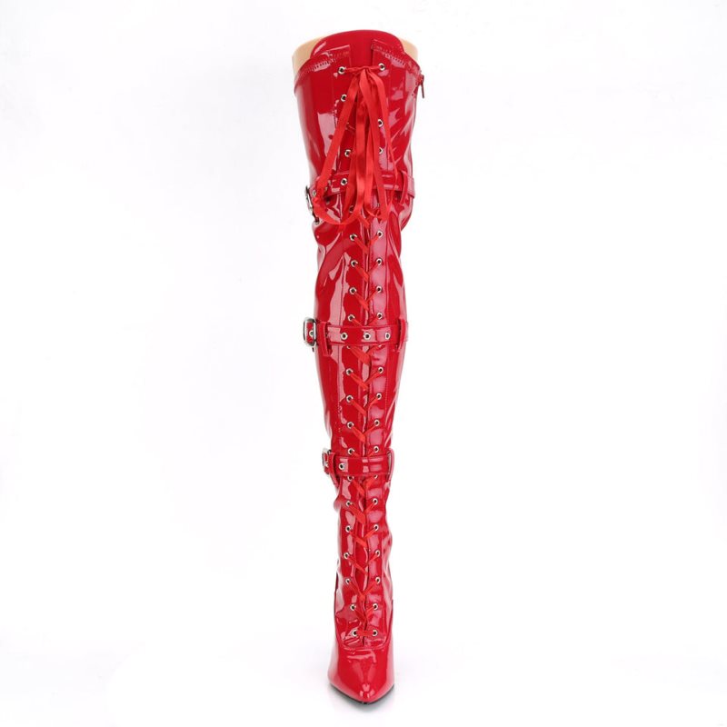 Pleaser Seduce-3028 Hoge Hakken Dames Rood | JHWIU-BE