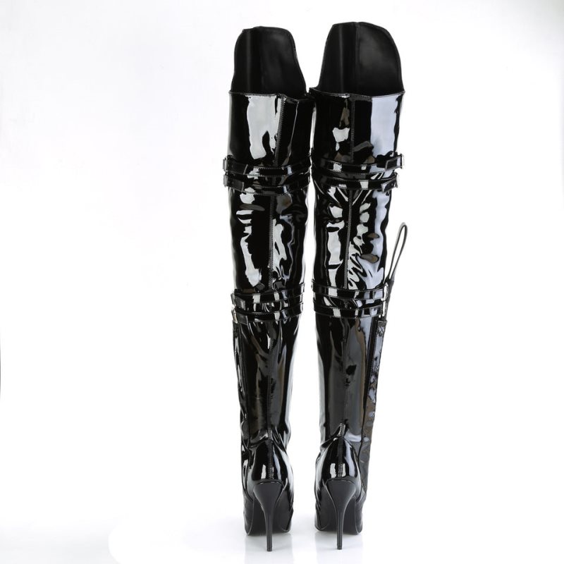 Pleaser Seduce-3080 Hoge Hakken Dames Zwart | MDXAV-BE