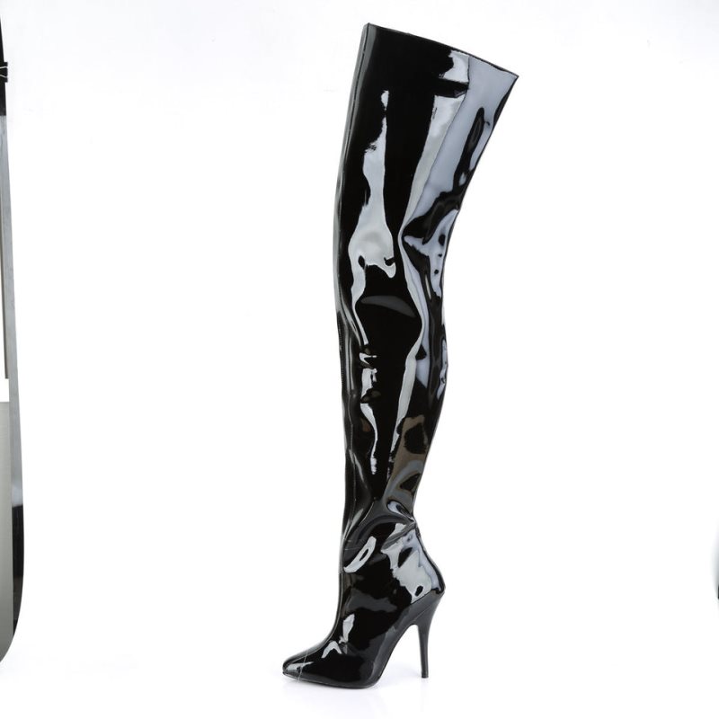 Pleaser Seduce-4010 Hoge Hakken Dames Zwart | GNDKQ-BE
