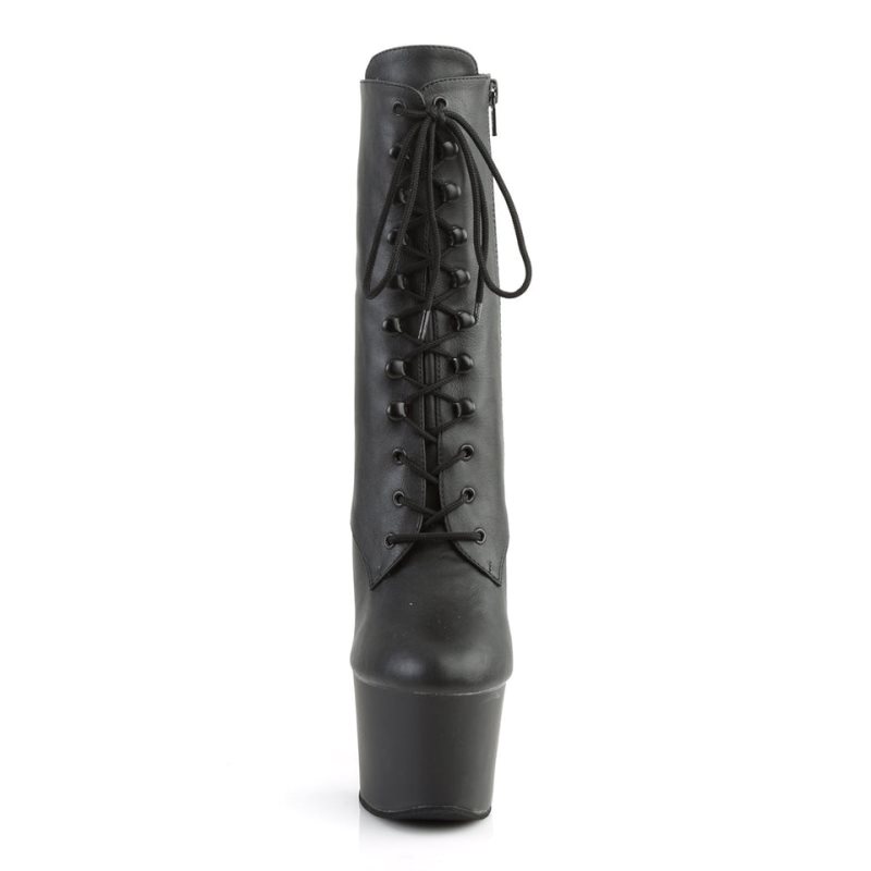 Pleaser Sky-1020 Vegan Leather Laarzen Dames Zwart | LHAOQ-BE