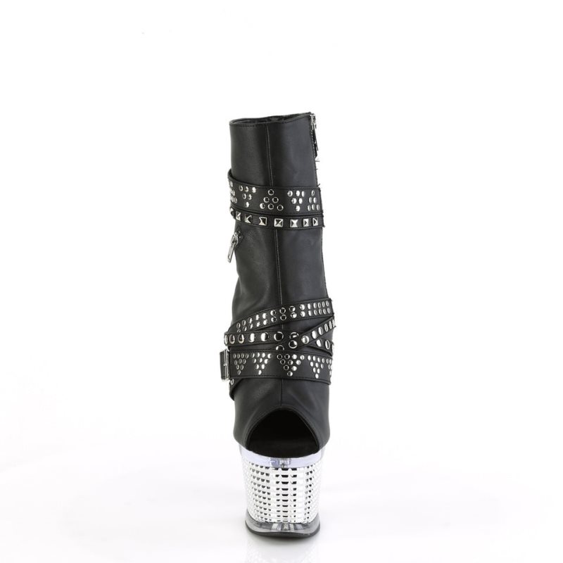 Pleaser Spectator-1015 Vegan Leather Laarzen Dames Zwart | NJVTB-BE