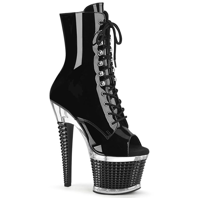 Pleaser Spectator-1021 Laarzen Dames Zwart | YGZVX-BE
