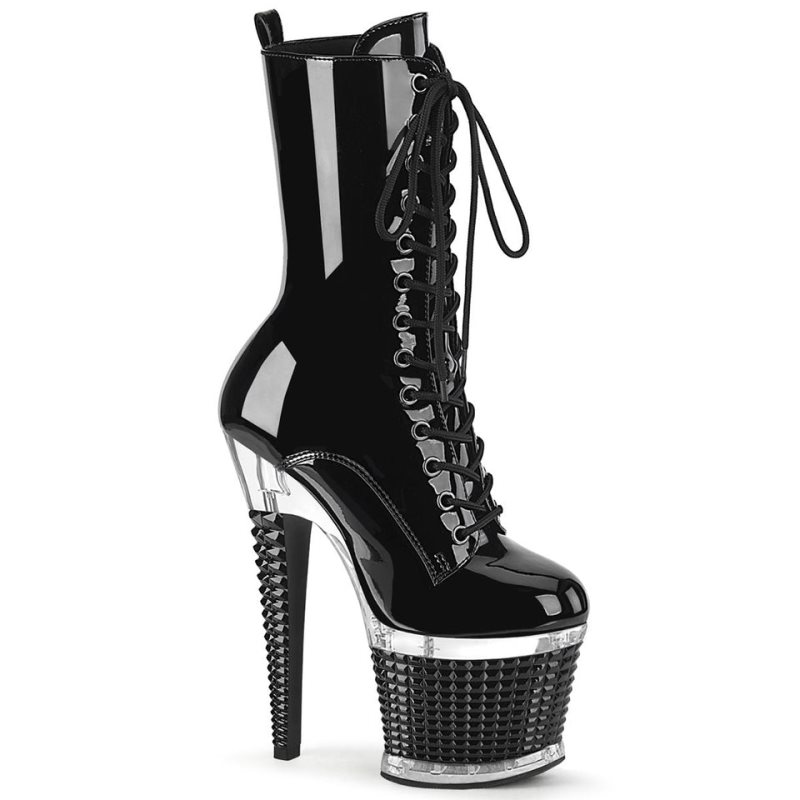 Pleaser Spectator-1040 Laarzen Dames Zwart | GRNTJ-BE