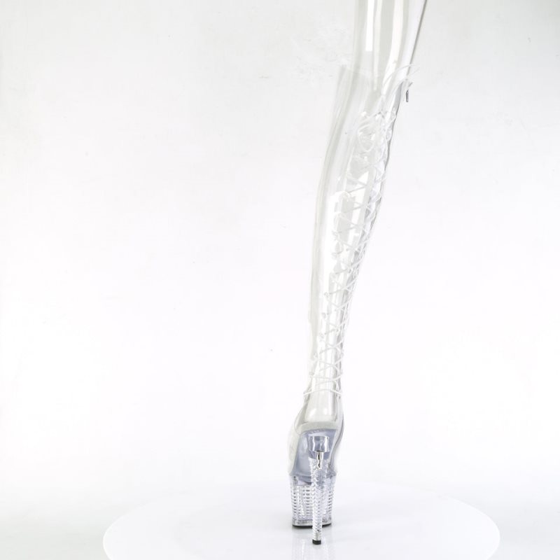Pleaser Spectator-3019C Hoge Hakken Dames Clear | HSAIK-BE