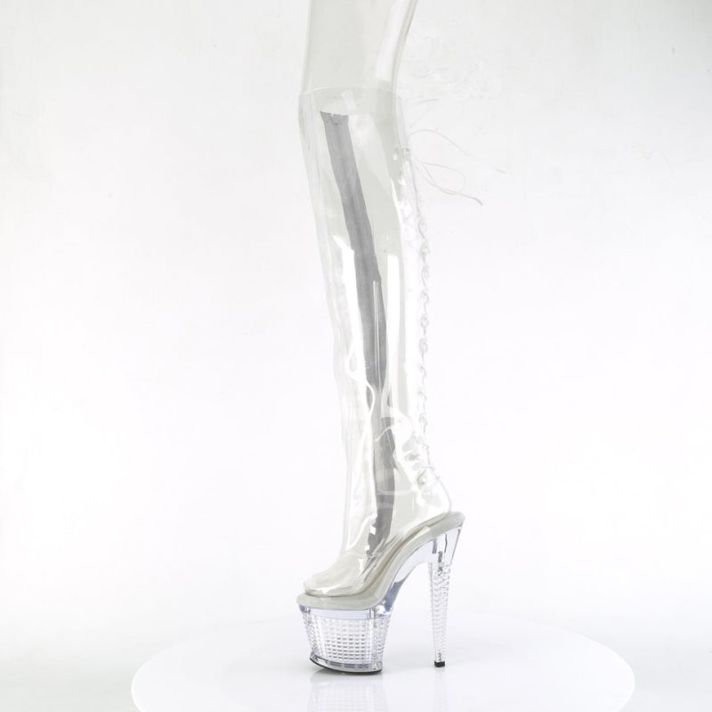 Pleaser Spectator-3019C Hoge Hakken Dames Clear | HSAIK-BE