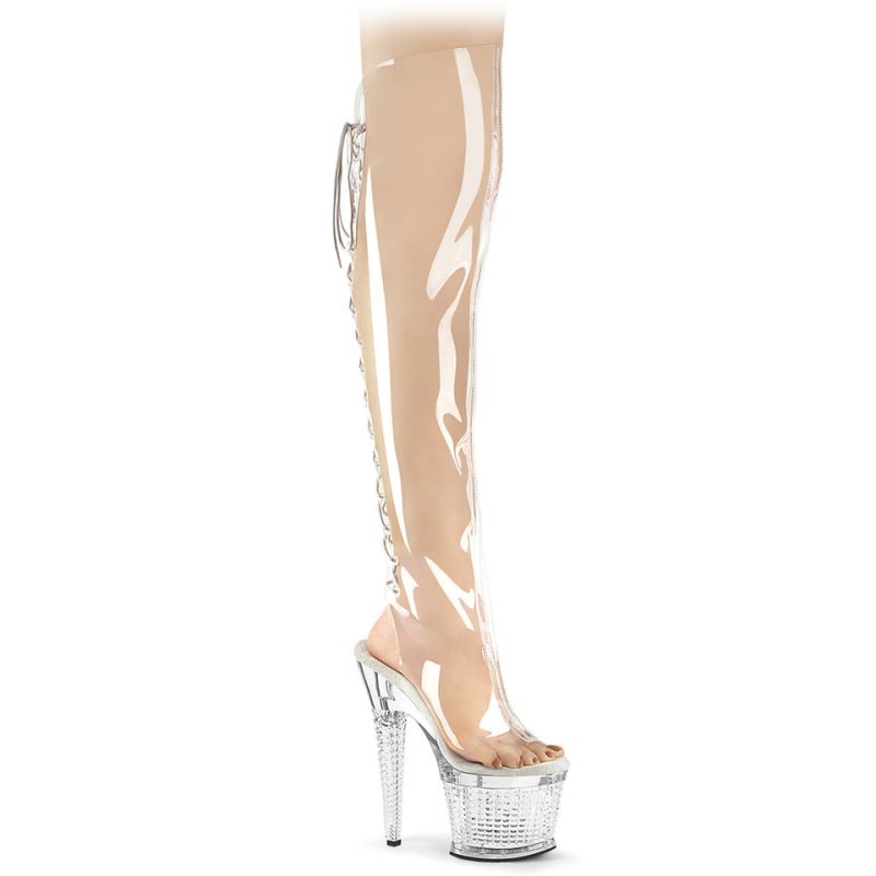 Pleaser Spectator-3019C Hoge Hakken Dames Clear | HSAIK-BE