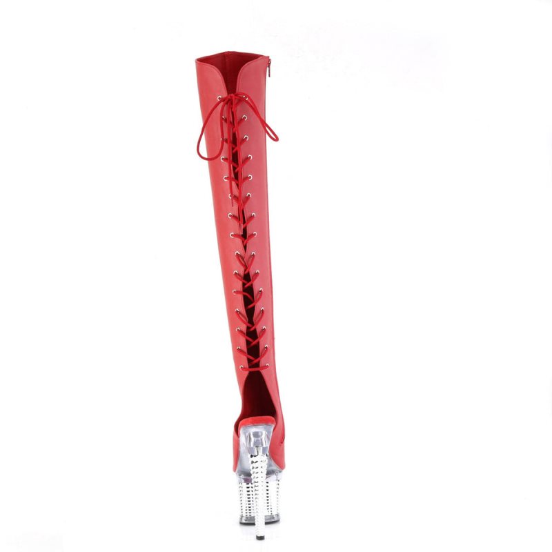 Pleaser Spectator-3019 Vegan Leather Hoge Hakken Dames Rood | KWMPT-BE