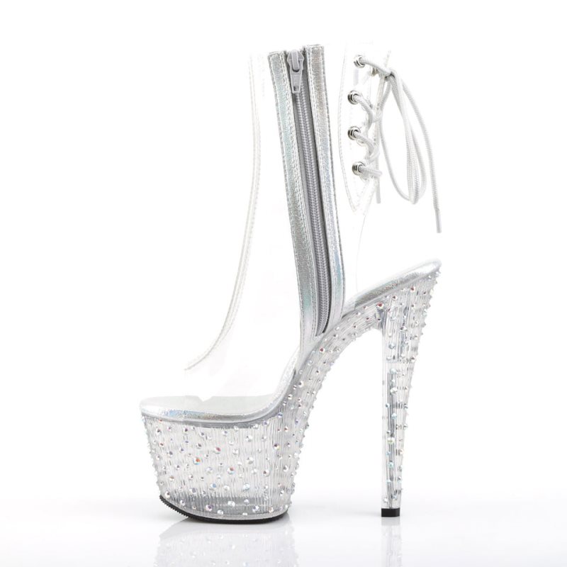 Pleaser Stardance-1018C-7 Laarzen Dames Clear | TPYQR-BE