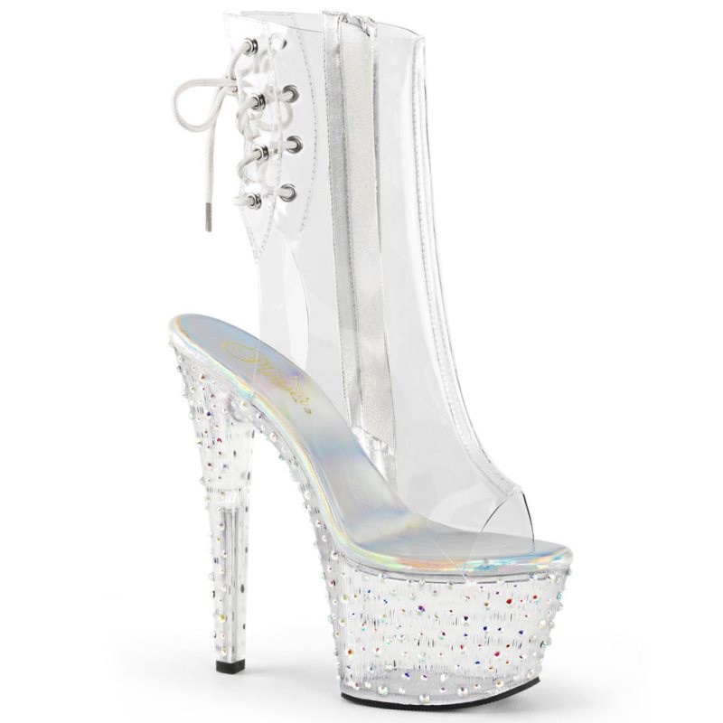 Pleaser Stardance-1018C-7 Laarzen Dames Clear | TPYQR-BE