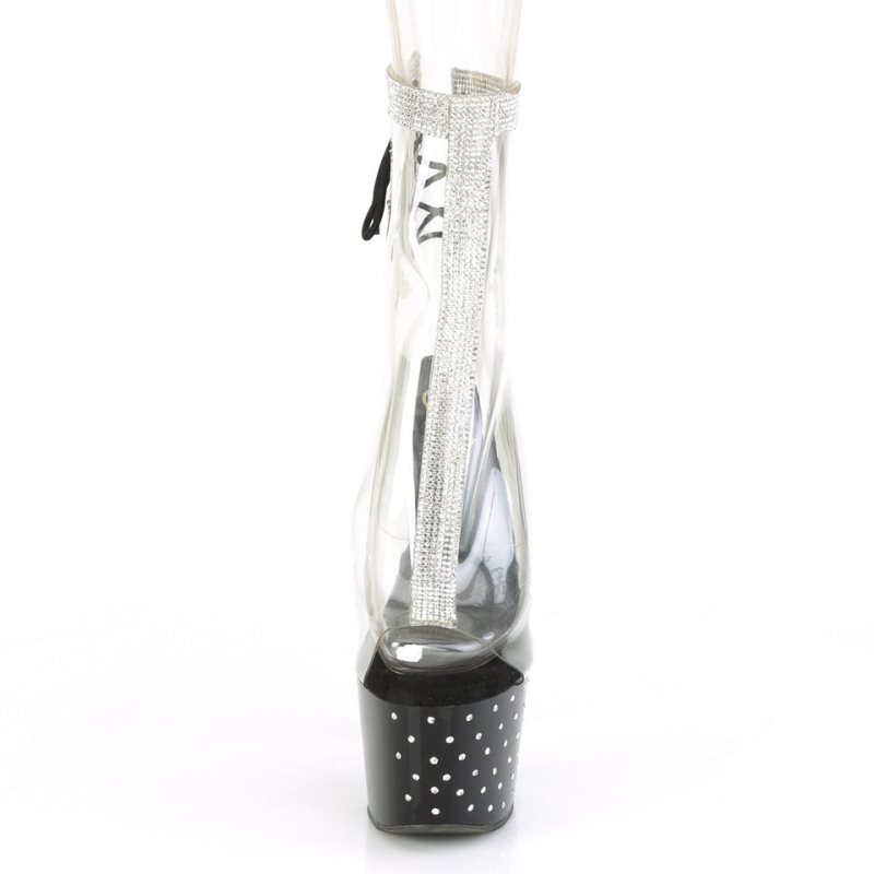 Pleaser Stardust-1018C-2RS Laarzen Dames Zwart | CJENY-BE