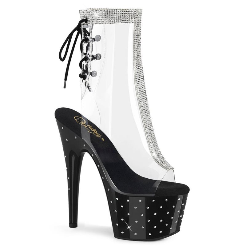Pleaser Stardust-1018C-2RS Laarzen Dames Zwart | CJENY-BE