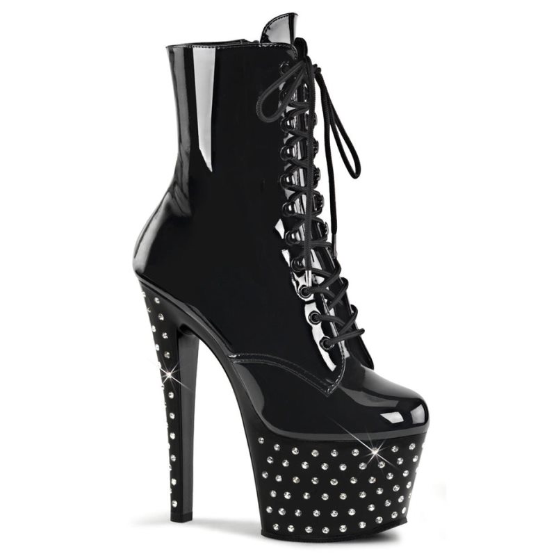 Pleaser Stardust-1020-7 Laarzen Dames Zwart | RLGNI-BE