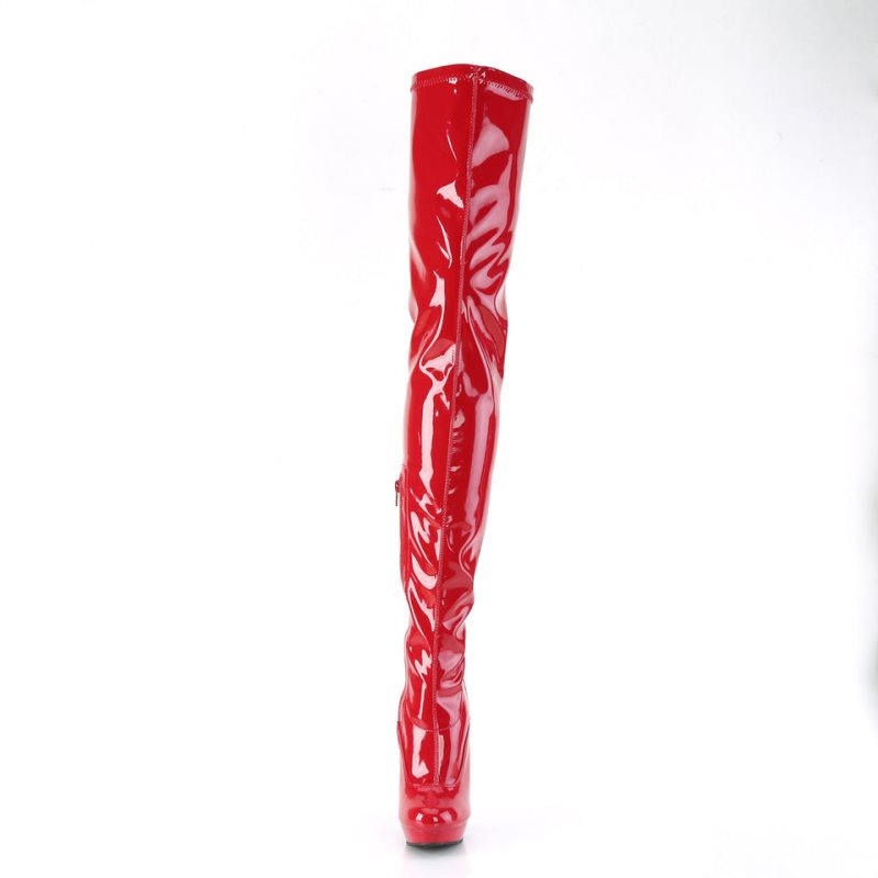 Pleaser Sultry-4000 Hoge Hakken Dames Rood | AKGJI-BE