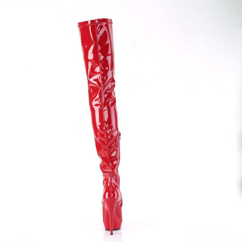 Pleaser Sultry-4000 Hoge Hakken Dames Rood | AKGJI-BE