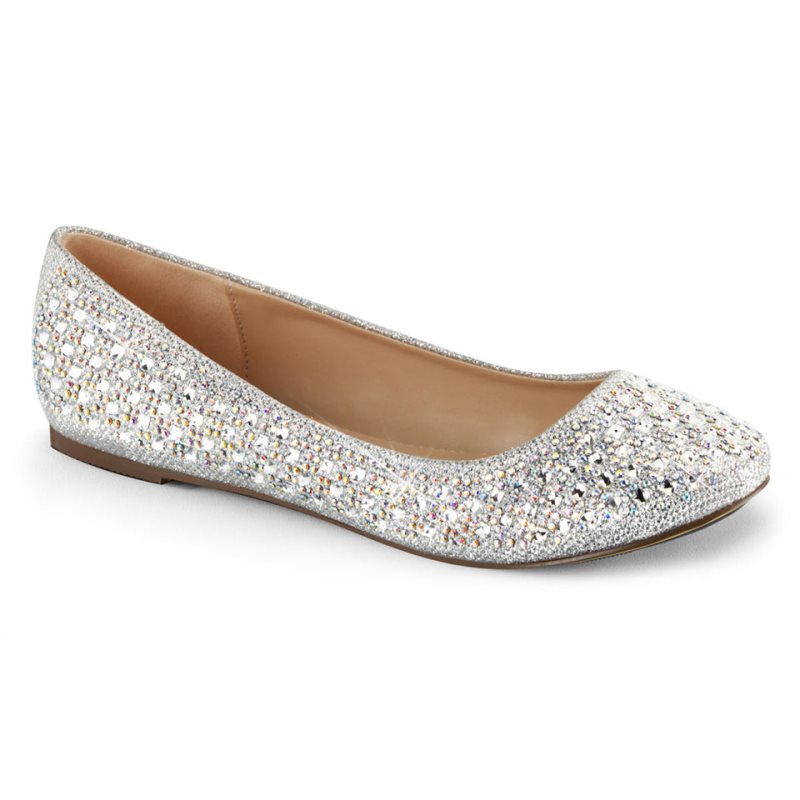 Pleaser Treat-06 Ballerinas Dames Zilver | WNXMV-BE