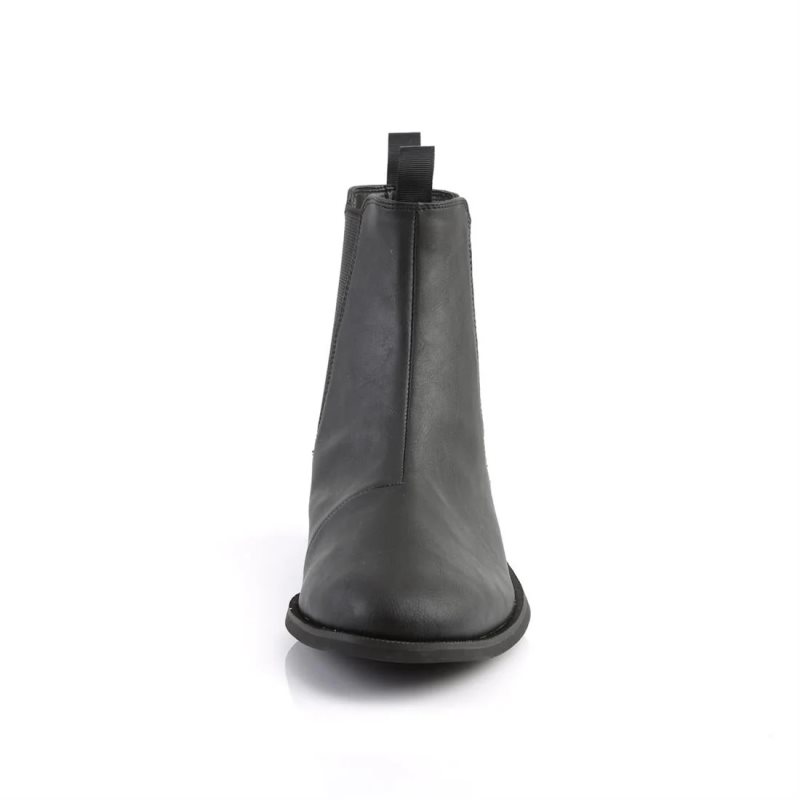 Pleaser Trooper-12 Vegan Leather Chelsea Laarzen Heren Zwart | SQKVZ-BE