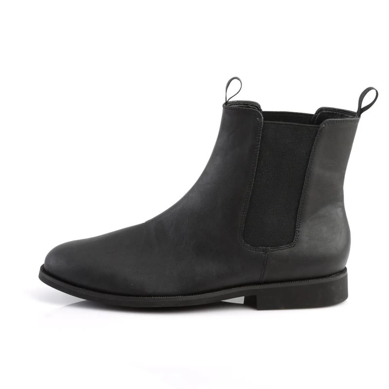 Pleaser Trooper-12 Vegan Leather Chelsea Laarzen Heren Zwart | SQKVZ-BE