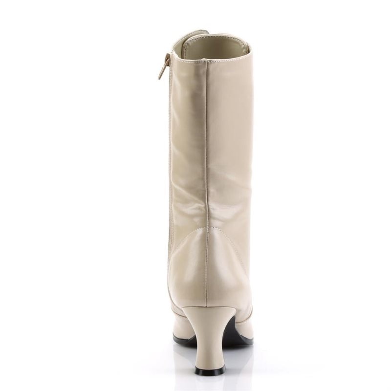 Pleaser Victorian-120 Laarzen Dames Beige | FJVUS-BE