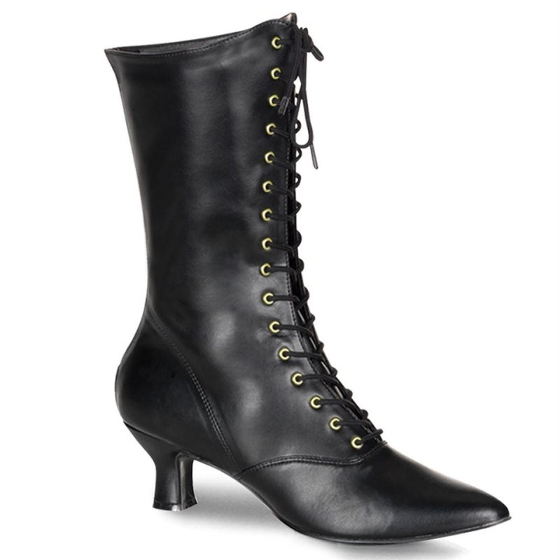 Pleaser Victorian-120 Laarzen Dames Zwart | OFDHU-BE