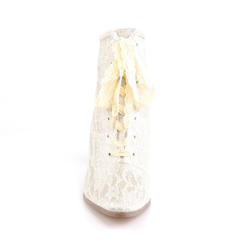 Pleaser Victorian-30 Laarzen Dames Beige | QRPUH-BE
