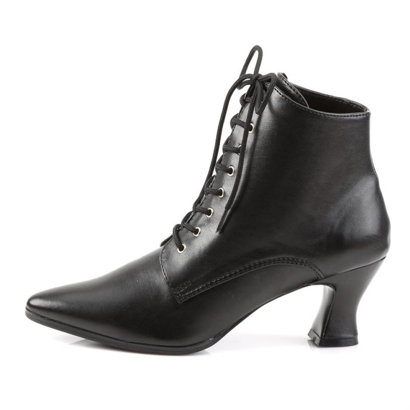 Pleaser Victorian-35 Laarzen Dames Zwart | OQCBP-BE