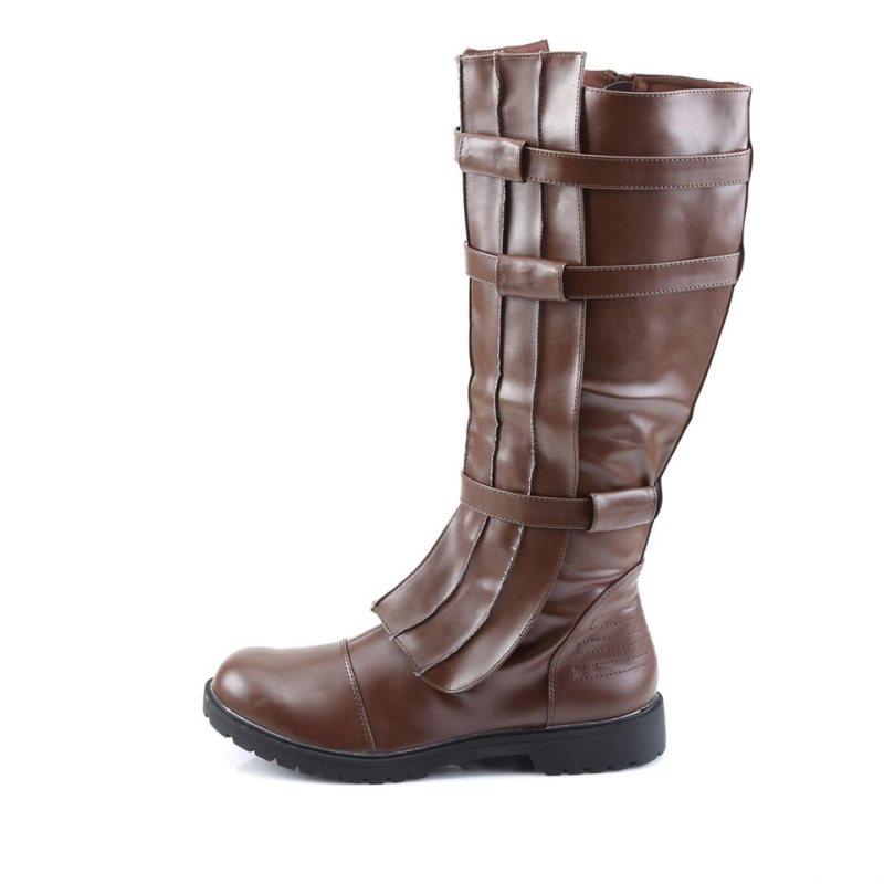 Pleaser Walker-130 Knie Laarzen Heren Bruin | EVGYA-BE