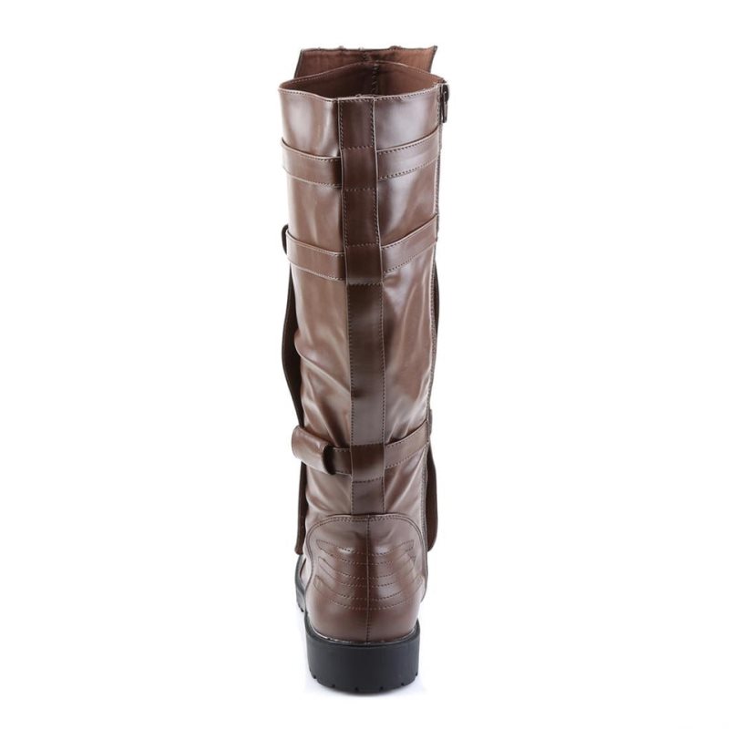 Pleaser Walker-130 Knie Laarzen Heren Bruin | EVGYA-BE