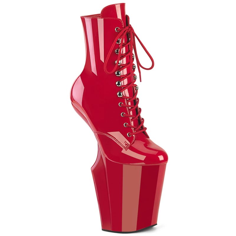 Pleaser Worship-1020 Laarzen Dames Rood | APJEZ-BE