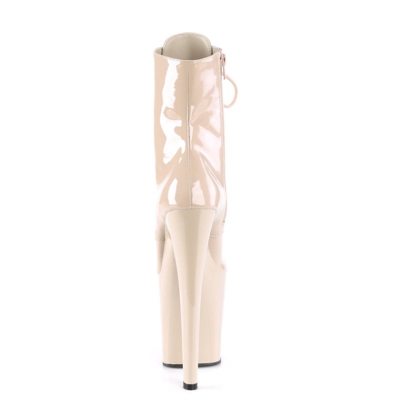 Pleaser Xtreme-1020 Laarzen Dames Beige | SFLWI-BE