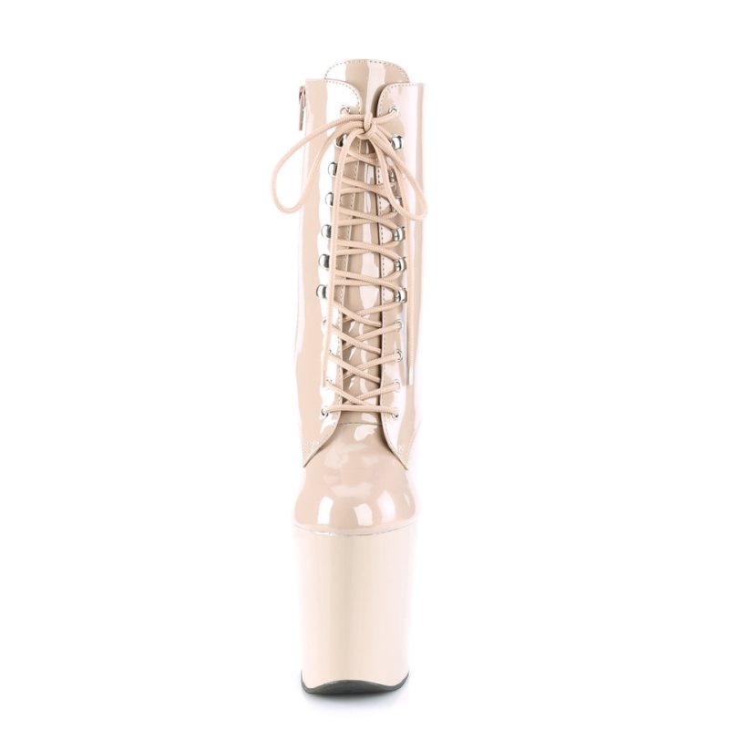 Pleaser Xtreme-1020 Laarzen Dames Beige | SFLWI-BE