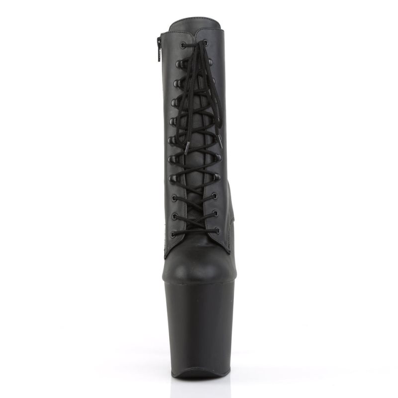 Pleaser Xtreme-1020 Vegan Leather Laarzen Dames Zwart | UZHAF-BE