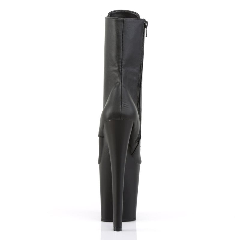 Pleaser Xtreme-1020 Vegan Leather Laarzen Dames Zwart | UZHAF-BE