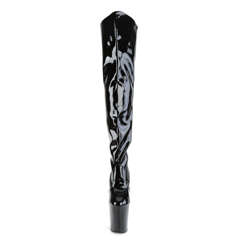 Pleaser Xtreme-3010 Hoge Hakken Dames Zwart | ENJAI-BE
